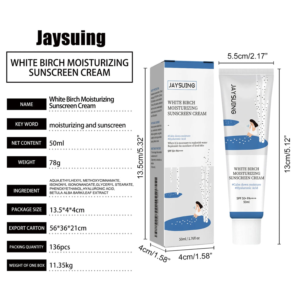 SPF50+ Facial&Body Sunscreen Oil Contr ol Brightening UV Protection Face Cream Lightweight Moisturizing Non Greasy Face Lotion