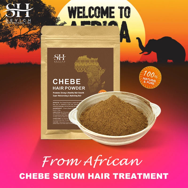 100% Chebe Powder From Chad Africa Women Traction Alopecia Treatment Oil Men Fast Hair Growth Spray Hair Loss Treatment Sevich