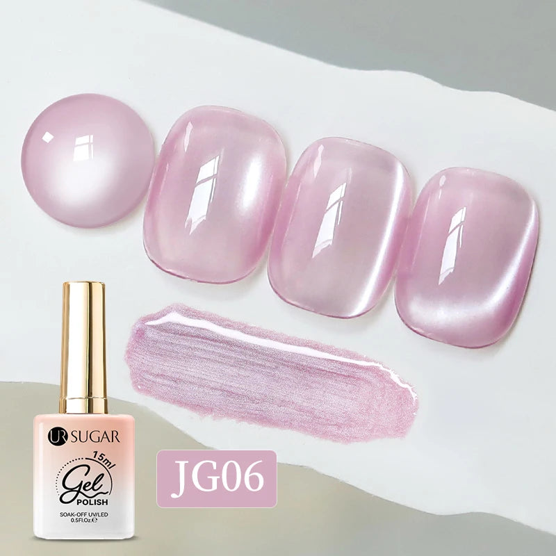 UR SUGAR 15ml Cat Magnetic Gel Jelly Glass Full Coverage Varnis Magnetic Gel Soak Off UV LED Gel Autumn Winter Xmas Manicure