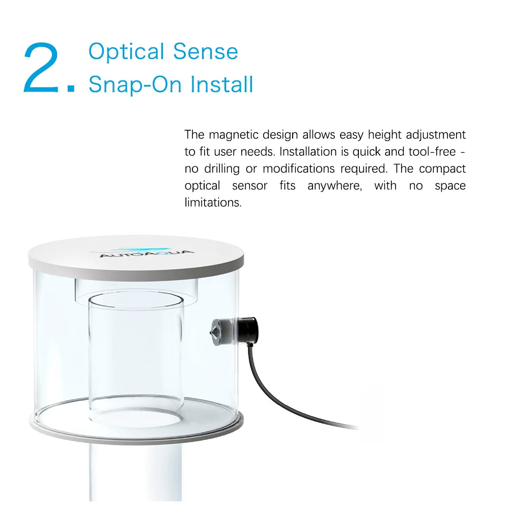 AUTOAQUA Smart Protein Skimmer Security Aquarium Auto Optical Sensor Instant Safety Alarm Patented Marine Freshwater Saltwater