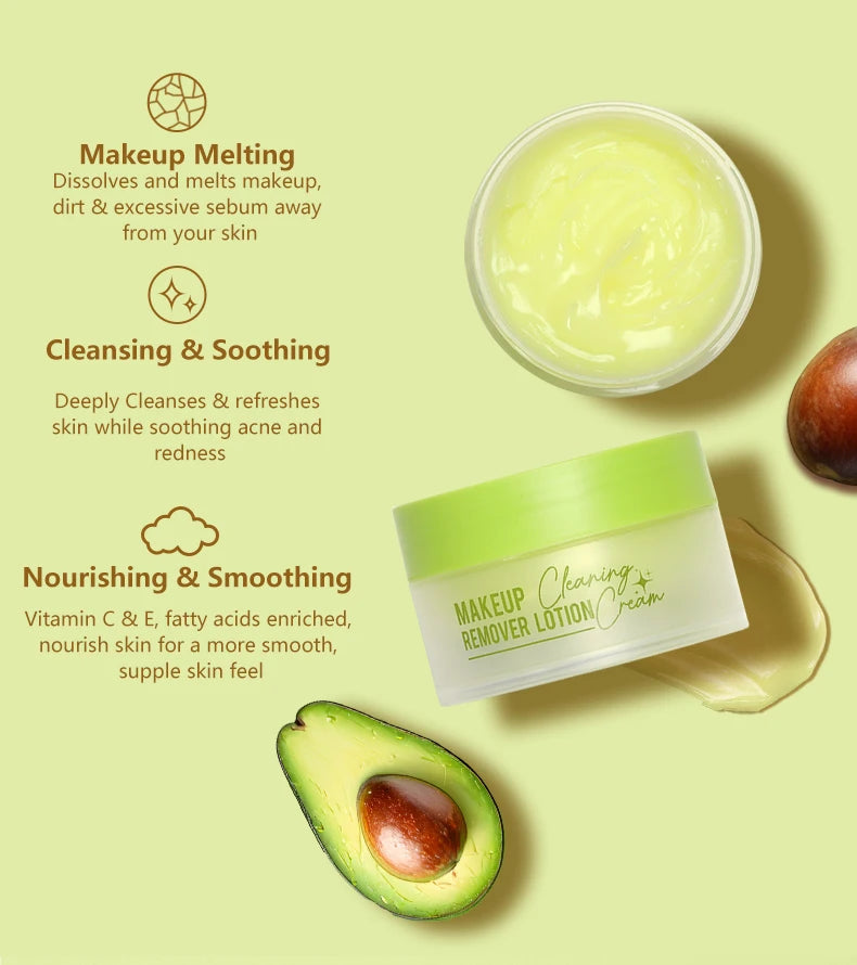 Makeup remover cream deeply cleanses the face, eyes, and lips with a gentle and non irritating makeup remover oil