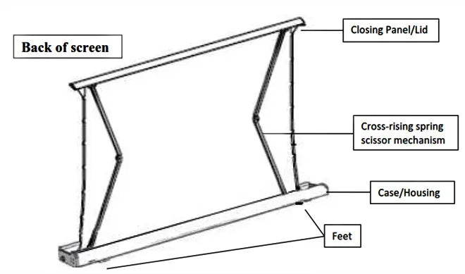High-quality 72"-150" Laser TV Projector Screen Motorized Floor Rising PET UST ALR Projection Screen Suitable For Home Theater