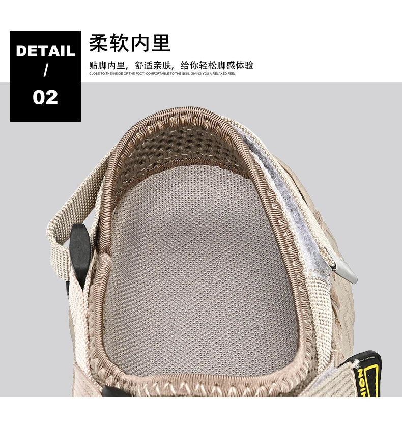 Summer Men Sandals Genuine Leather Mens Casual Shoes Outdoor Men Leather Sandals for Men Beach Shoes Roman mens Shoes
