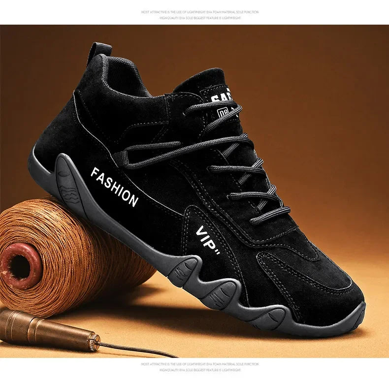 Ankle Boots For Men Spring Man Casual Sneakers Non Slip Khaki Work Mens Shoe Short Boots Loafers Lace Up zapatos de hombres