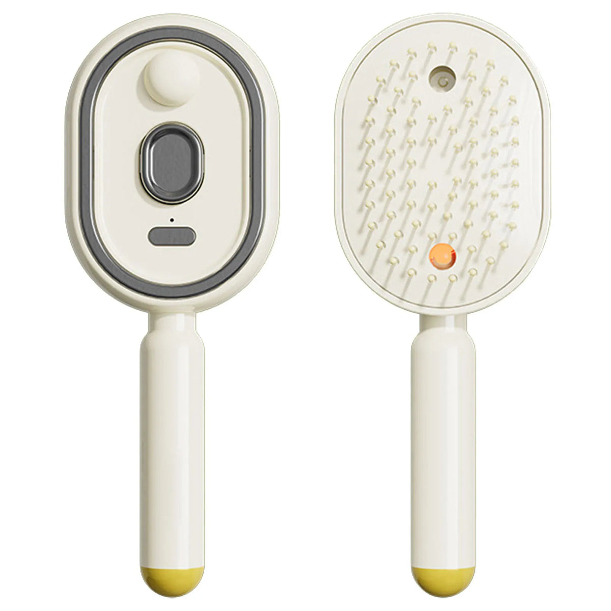 Electric Steam Brush with Water Spray Portable Cordless Hair Tool Anti-Static Red Light Hair Brush for Both Long & Short Hairs