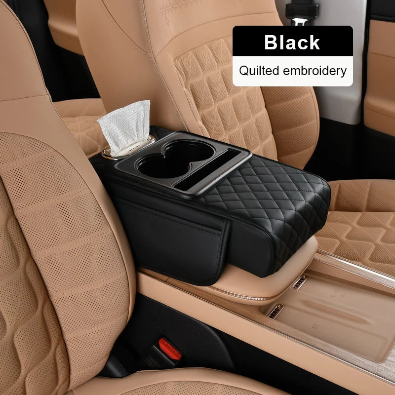 SEAMETAL Car Arm Rest Extension Cushion Multifunctional 7.5CM Thicken Center Console Box Cushion Elbow Support Pad Car Organizer