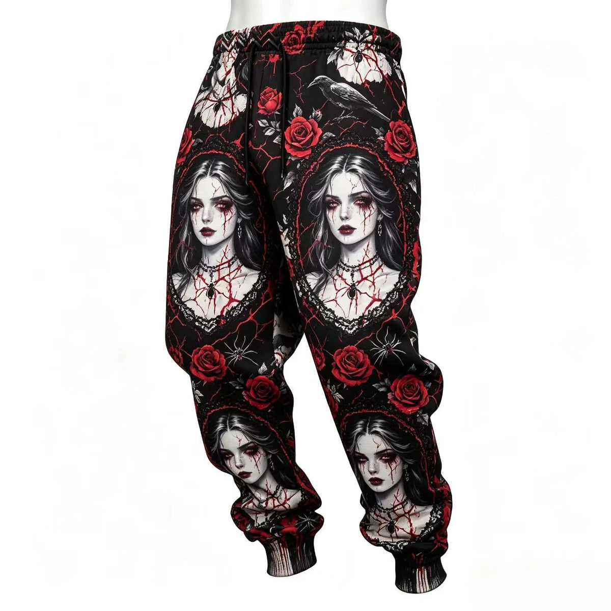 Halloween  new men's printed sweatpants, teens joggers, comfortable loose fit drawstring pants, unisex fashionable casual pants