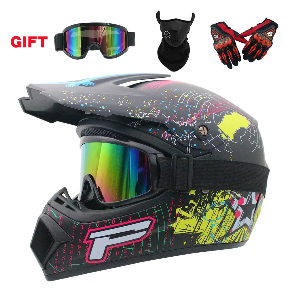 Free Shipping & 3 Gifts All-New Full Face Off-Road Motorcycle Helmet Downhill AM DH Motocross Cross Casco Capacete Helmets