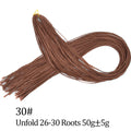 28 Inch Crochet Box Braids Colored Synthetic Braid Synthetic Zizi Braiding Brown Blue Red Crochet Hair For Women Hair Extensions