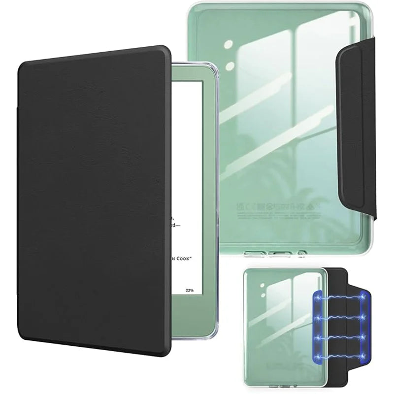 Magnetic Detachable Case for 6" Kindle (11th Gen 2022/2024) - Slim Lightweight PU Protective Cover, Auto Wake/Sleep