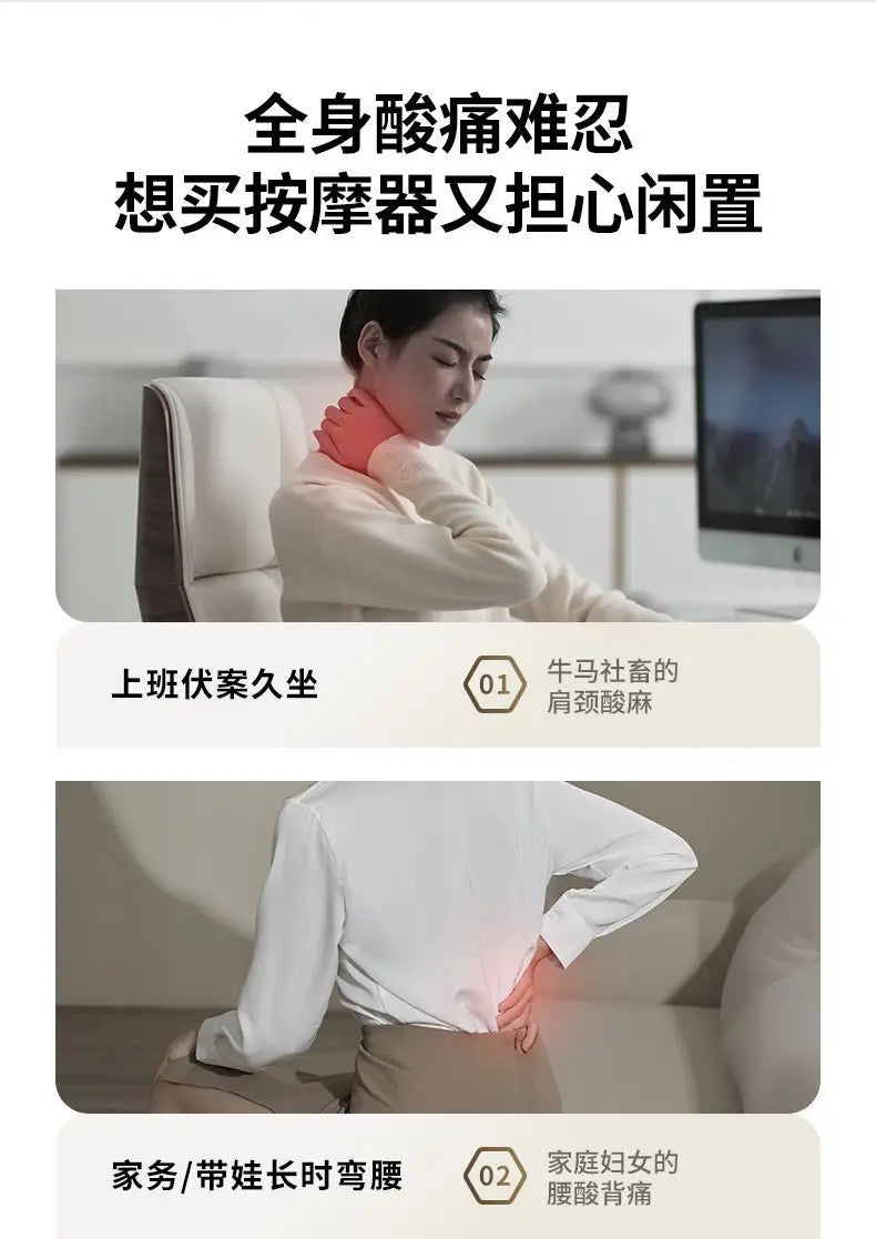 Foldable Multifunctional Massage Mattress Automatic Heating Massage Pad For Neck Shoulder Waist Back Leg Foot Home Use