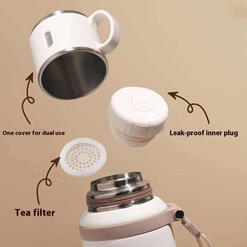 Stainless Steel Vacuum Insulated Tumbler Portable Outdoor Activity Handheld Cup Ultra Long Time Heat Retention