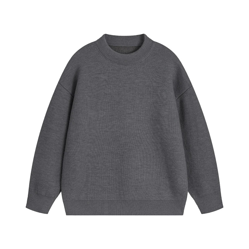 Men Korean Fashion Sweaters Solid Color Oversized Sweater Men Long Sleeve Shirts Autumn Winter Clothing Men Streetwear Pullovers