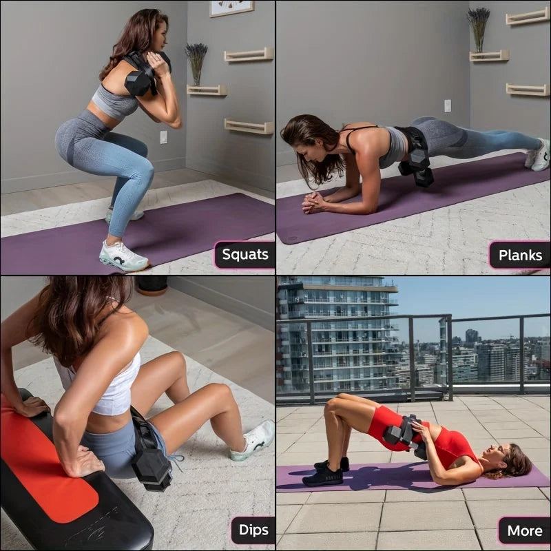 Weight-bearing Belt Weighted Waist Trainer Belt - Adjustable Resistance Ergonomic Design Workout Hip Thrust Hip Training Belt
