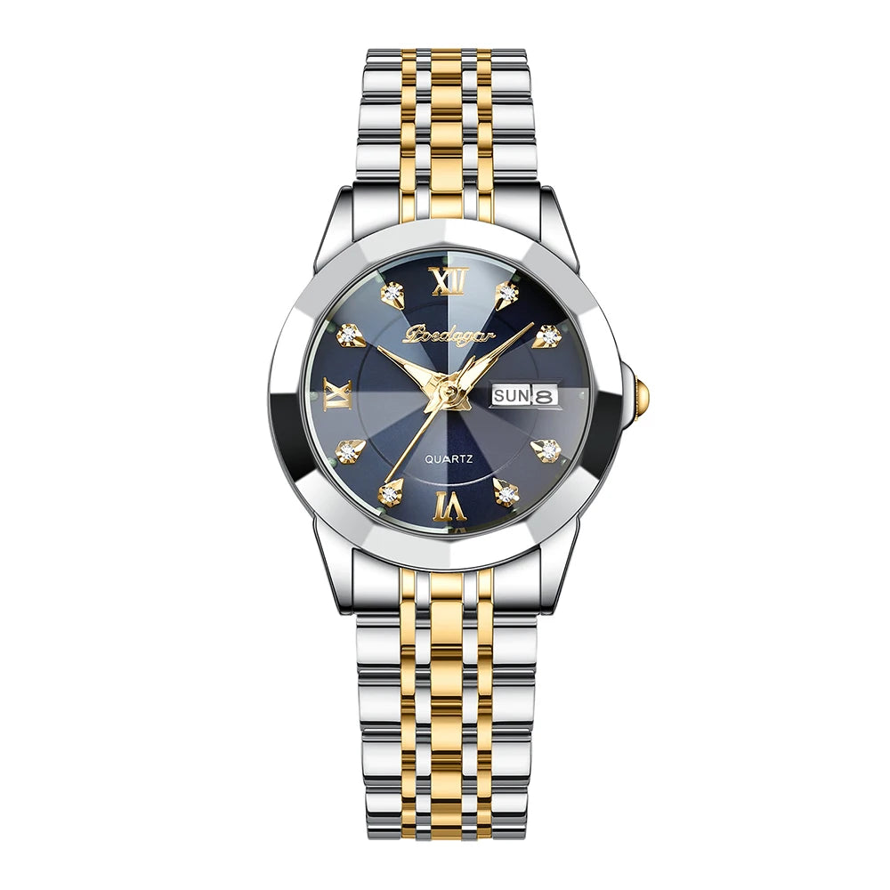 POEDAGAR Luxury Elegant Ladies Watch High Quality Casual Stainless Steel Luminous Waterproof Quartz Women's Watches Dress Clock