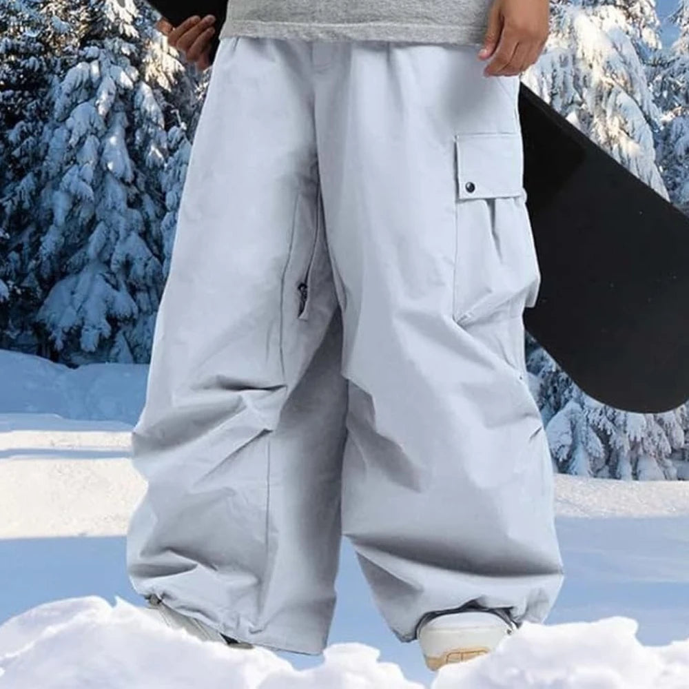 GSOU SNOW 2025 Loose Skiing Pants Snowboard Sport Trousers Outdoor Waterproof Windproof Ski Wear Winter Warm Female Ski Britches