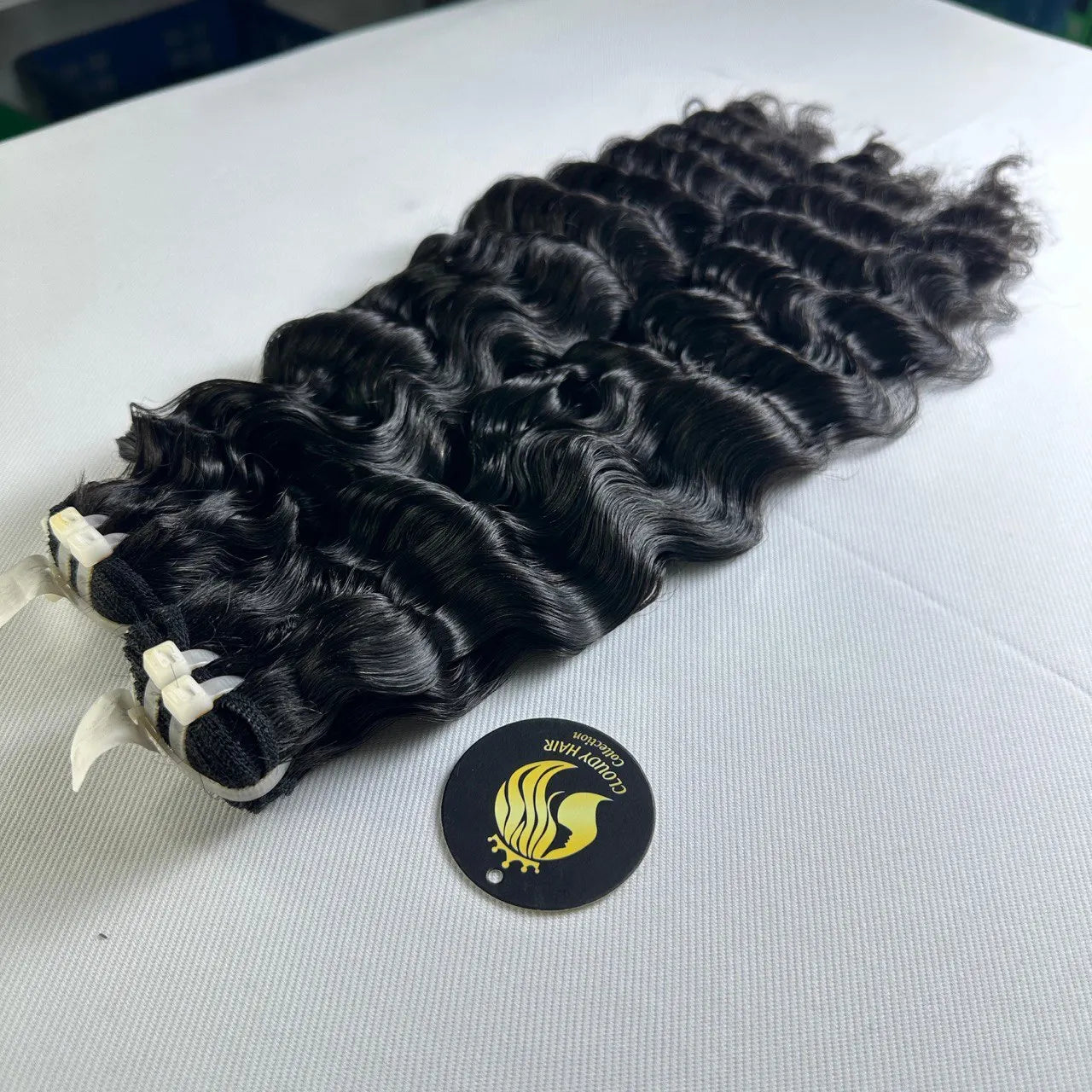 Factory Wholesale Cloudy Hair Collection Vietnamese Hair Super Double Drawn 100% Virgin Human Hair Weave Afro Bouncy Curly