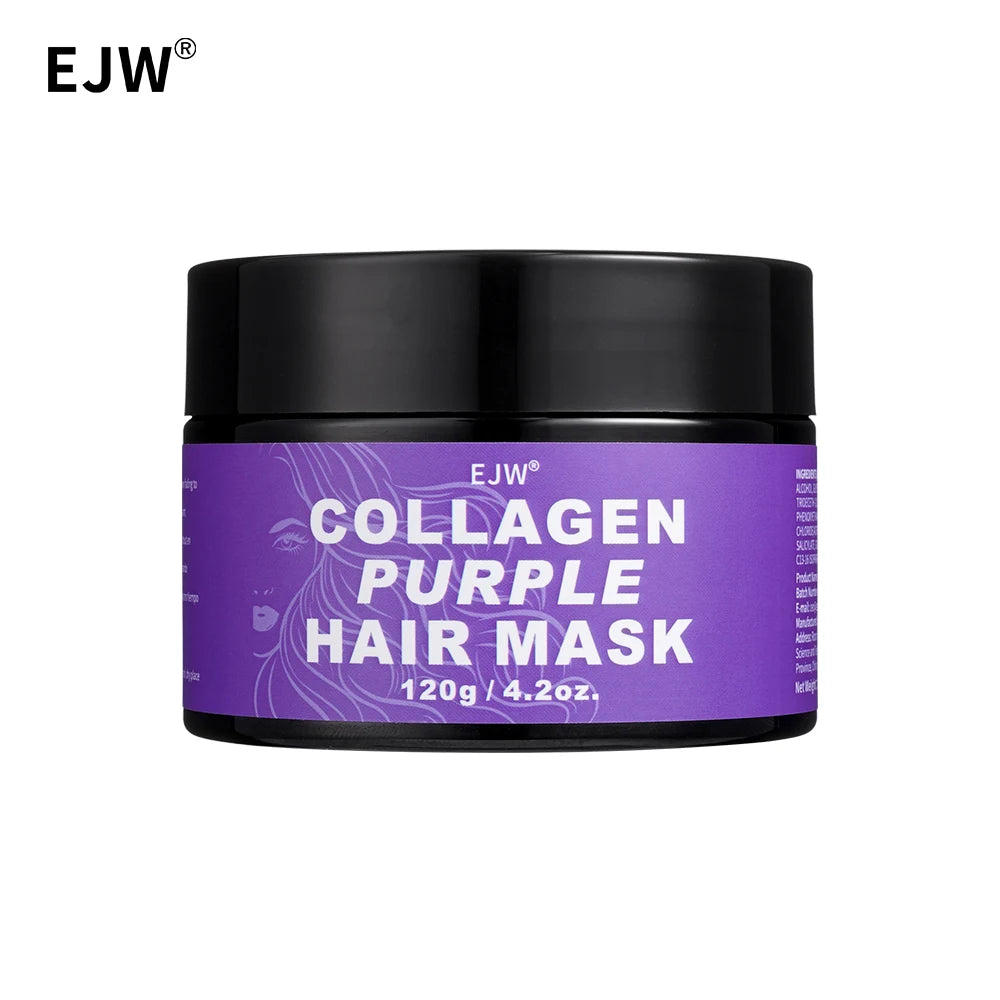 Keratin Purple Hair Mask,Deeply Hydrating Purple Color Depositing Shampoo for Blondes,Bleached&Grey Hair Enhances Shine&Brightn