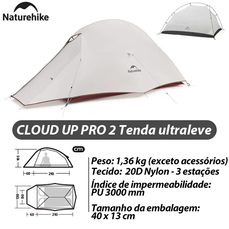 Naturehike Mongar 2 Tent Cloud Up 1 2 3 Persons Tent Star River Tent Cycling Tent Ultralight Outdoor Travel Hiking Camping Tent