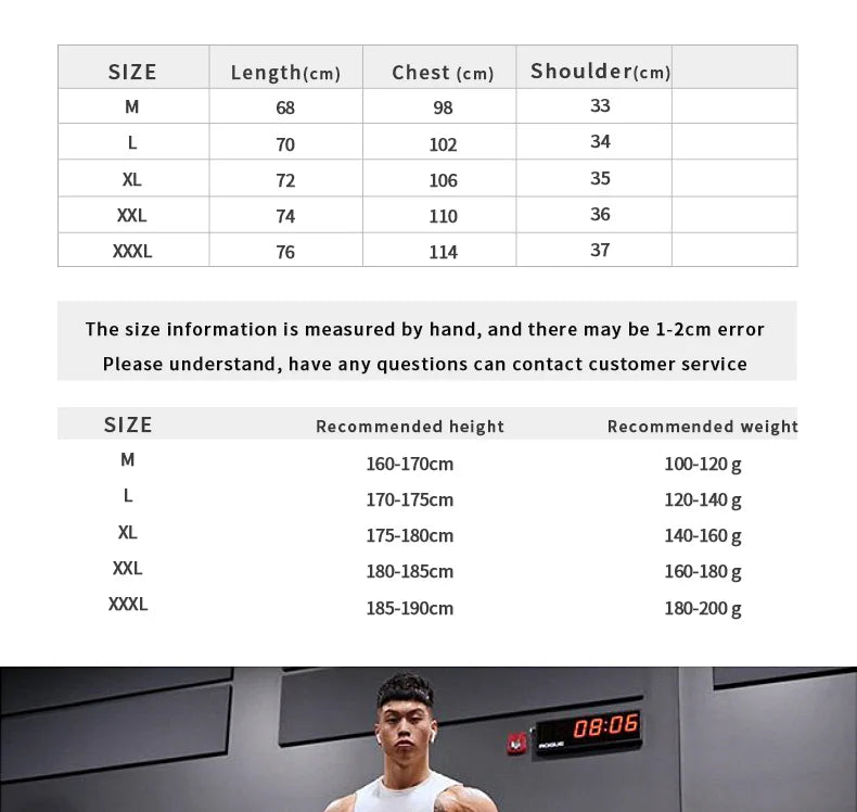 Men Summer Cotton Sleeveless Tank Top Gym Bodybuilding Fitness Running Workout Casual Athletic Sportswear Training Vest Clothing