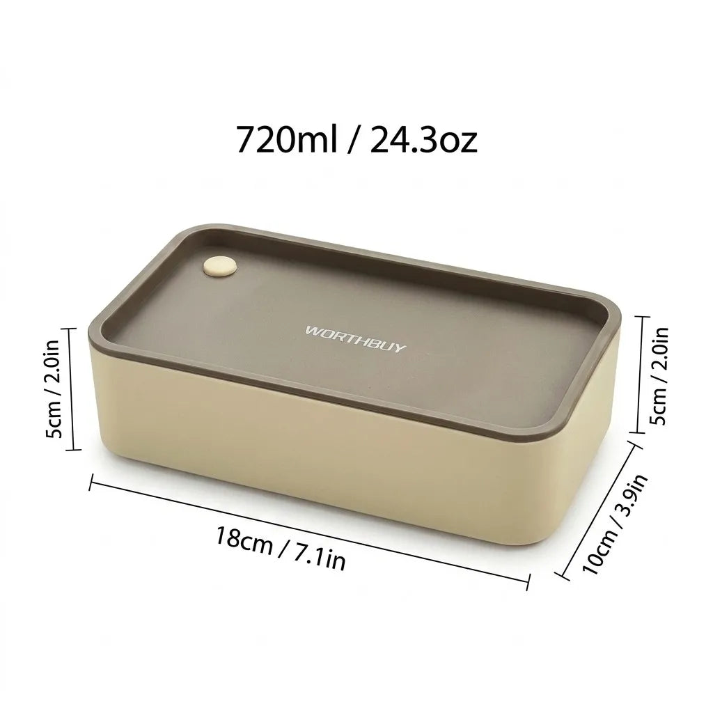 Stackable Plastic Lunch Box For Kids Students Portable Bento Box Microwave Safe Refrigerator Sealed Food Storage Container