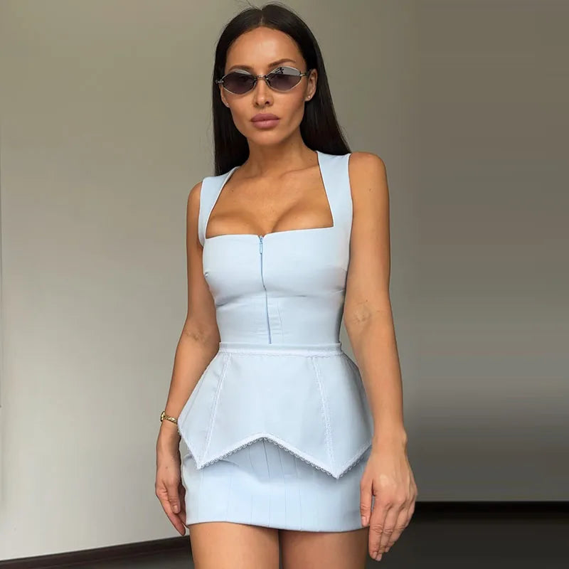 Women's White Floral Print Wide-strap Cami Dress With Waistband Fashion Satin Bodycon Mini Dresses Lady 2026 Elegant Party Robes