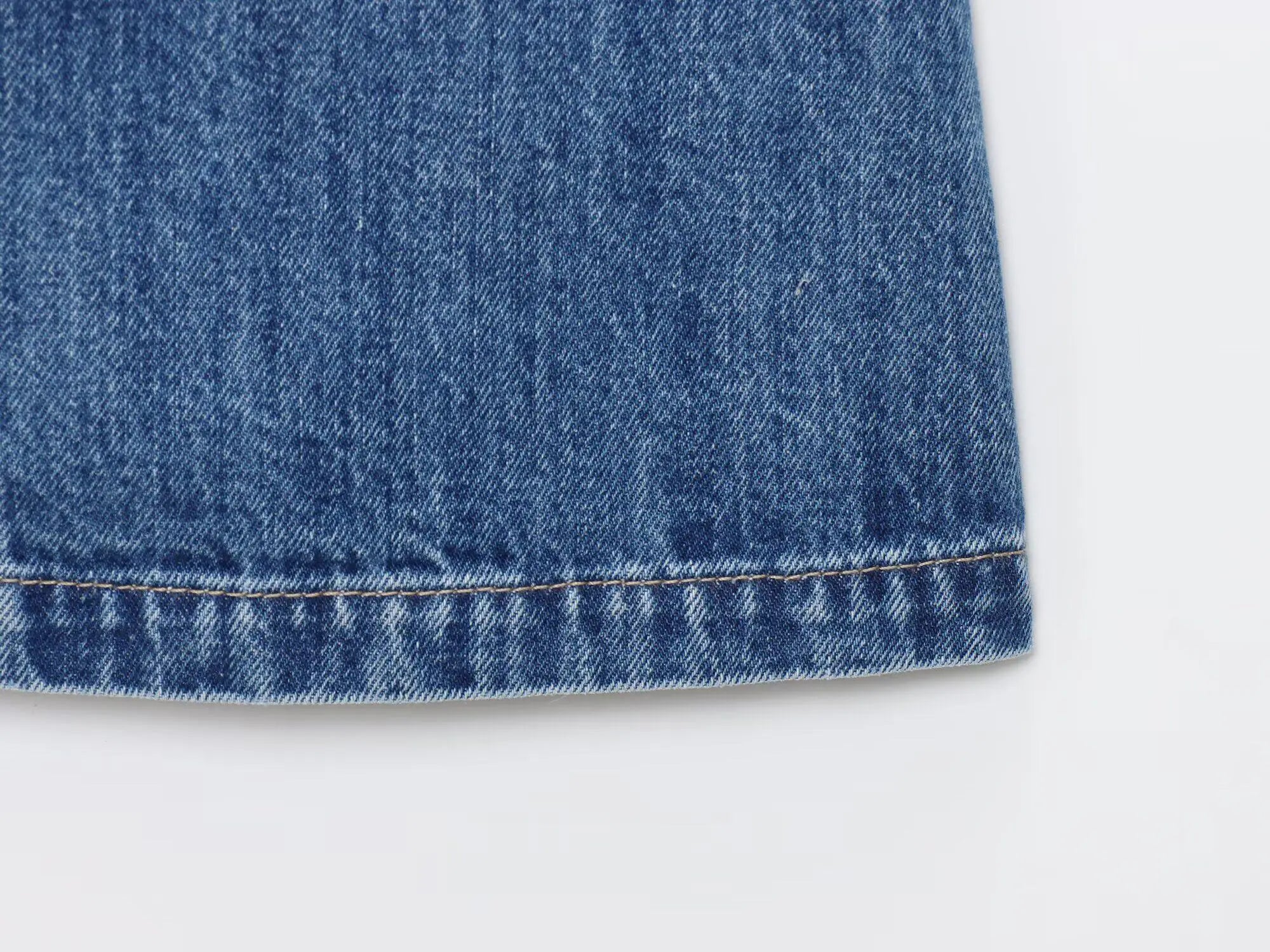 Women Denim Short Dress Round Neck Sleeveless Vest Style Single Breasted Design Solid Color Simple Daily Casual Versatile Dress