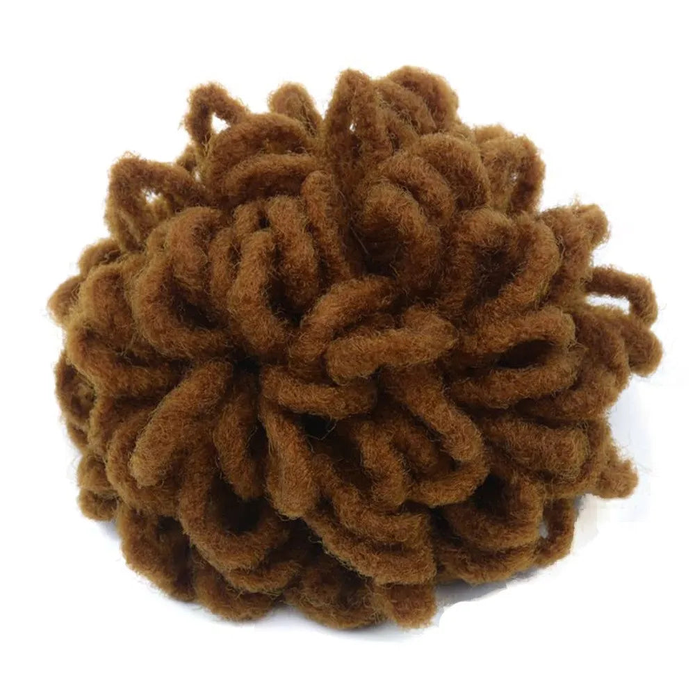 Synthetic DreadLock Afro Puff Hair Bun Drawstring Ponytail Faux Locs Clip In Chignon Hair Pieces for Women Party