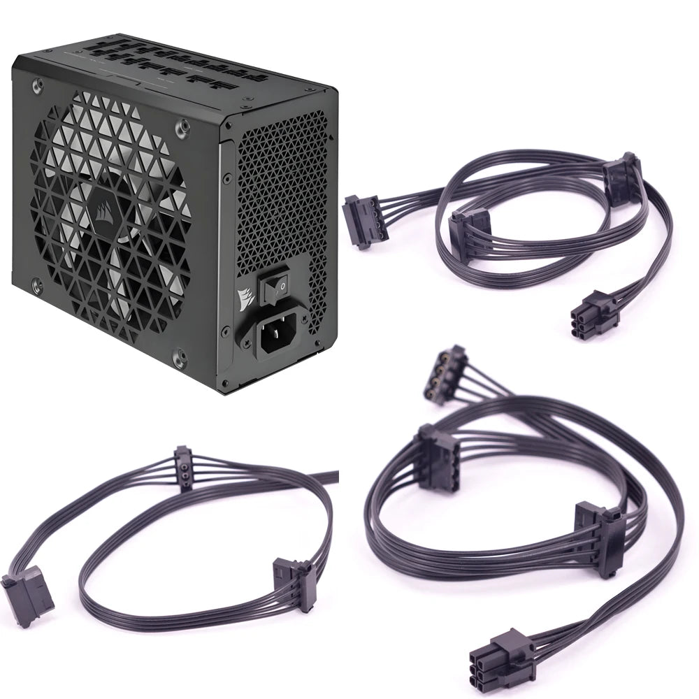 For CORSAIR TX850M TX750M TX650M Modular PSU PCI-e 6Pin 1 to 3 Molex Peripheral 4Pin Power Supply Cable GPU 6 Pin to IDE Cable