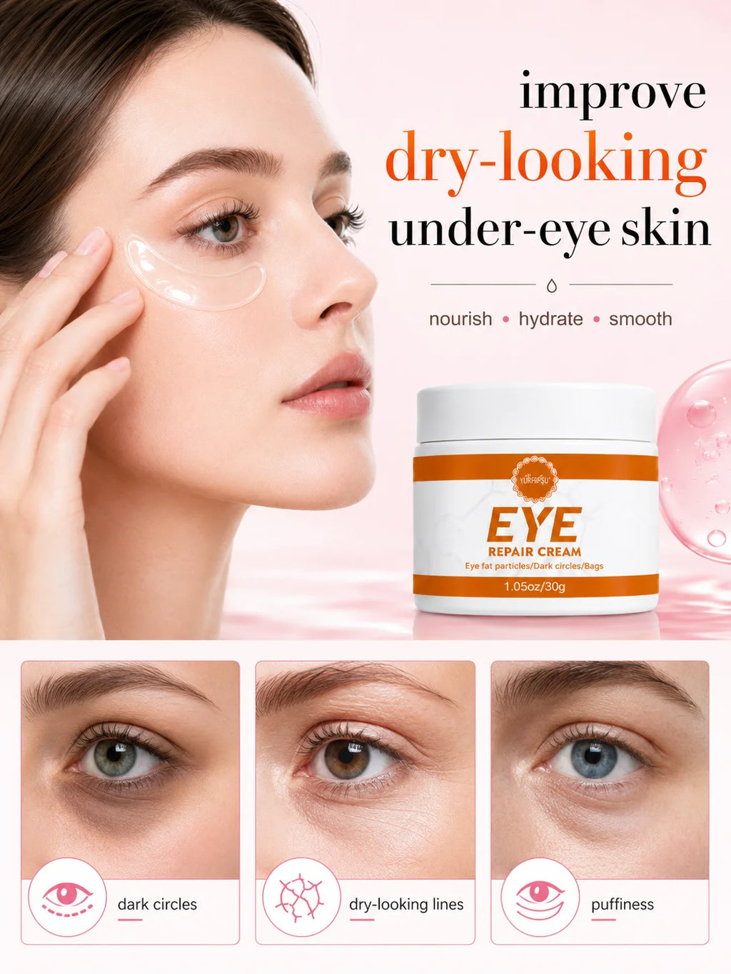 Eye Tightener Repair Anti‑Aging Eye Treatment Firming Lifting Eliminate Wrinkles Remove Dark Circles Eye Bags Reduce Puffiness