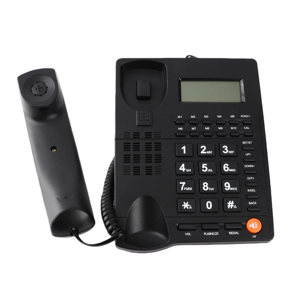 Corded Desk Telephone Corded Landline Phone Caller ID Hotel Home Phone Large Key Telephone with Speaker Clear Display Home Phone