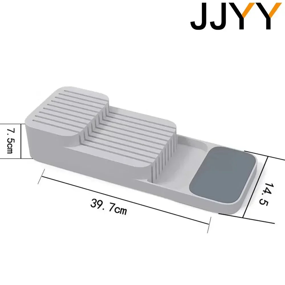 JJYY New Practical Drawer Organizer Knives Separation Finishing Storage Box Knife Organizer Kitchen Accessories Organizer