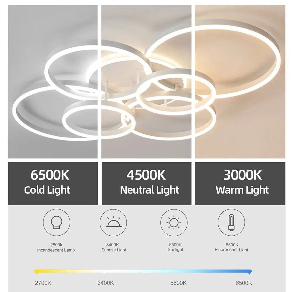 LED Ceiling Chandelier Lighting For Home Living Study Room Bedroom Dimmable Ceiling Lamp Indoor Lighting Decoration Lamps