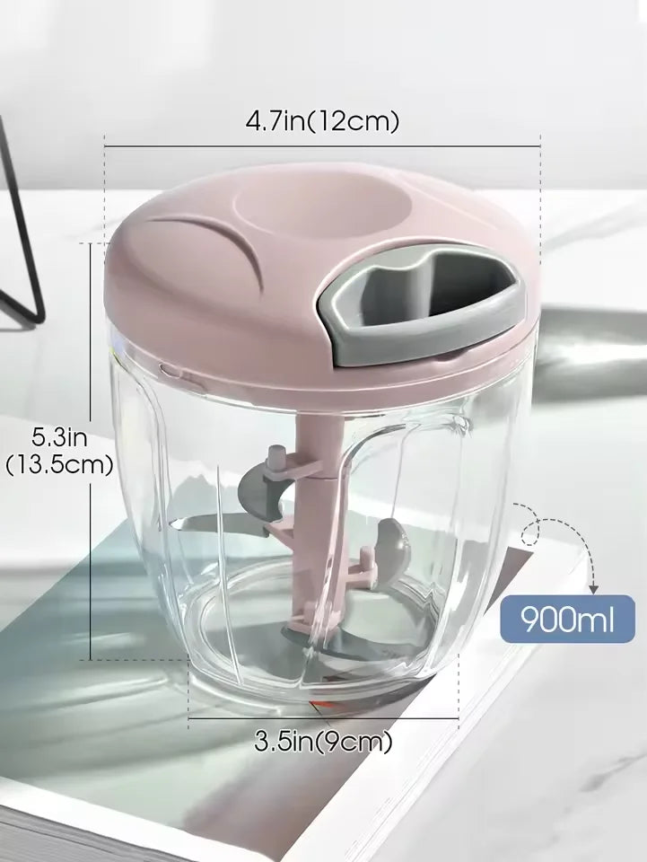 500/900ML Manual Meat Mincer Garlic Chopper Hand Pull Press Crusher Vegetable Grinder Chili Onion Cutter Kitchen Cooking Tools