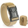 VATLTY New Tactical Outdoor Belt for Men and Women Aluminum Alloy Buckle Quick Release Elastic Belt Casual Belt Jeans Waistband