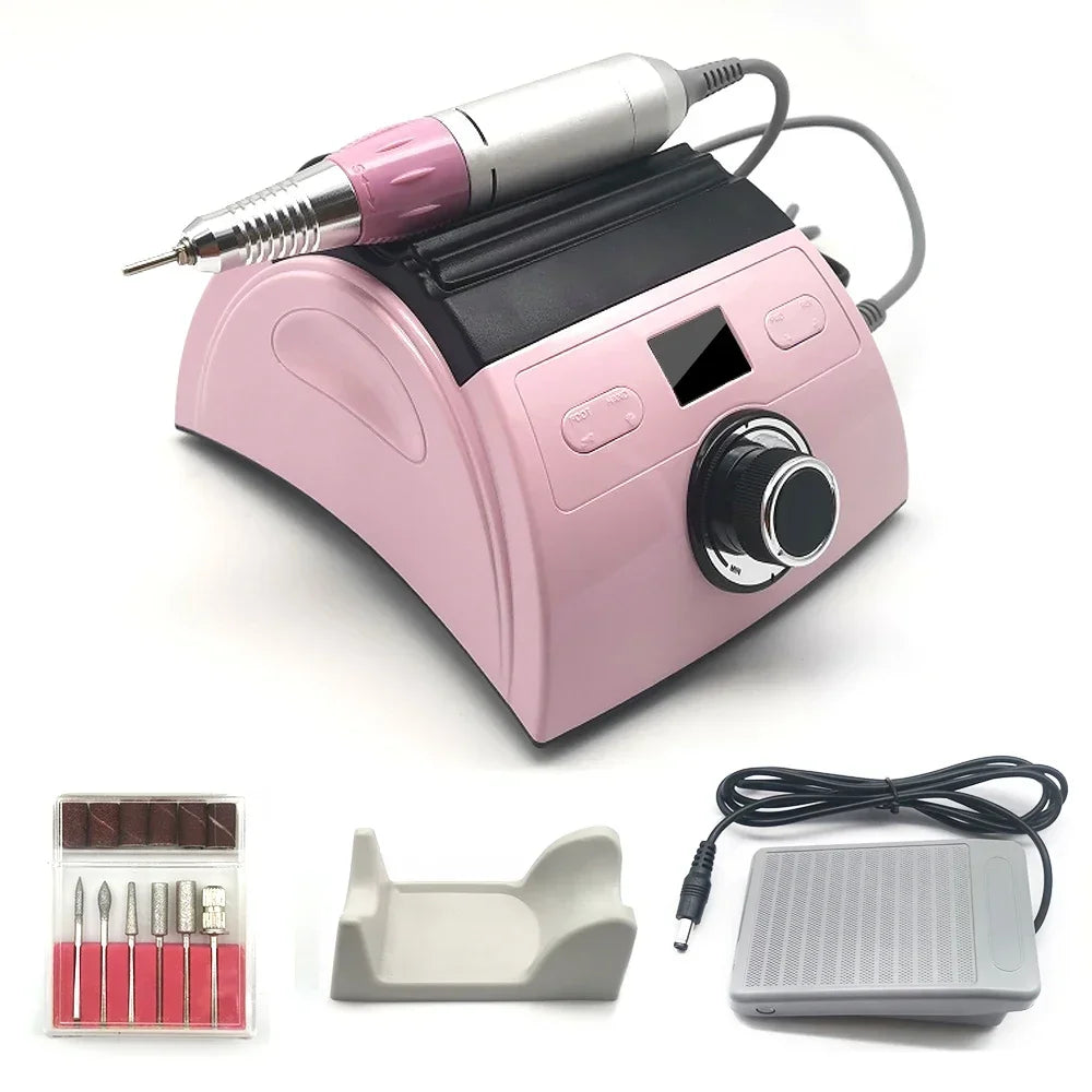 Professional Nail Drill Machine 35000RPM Manicure Machine Apparatus for Pedicure Kits Electric Nails File with Cutter Nail Tools
