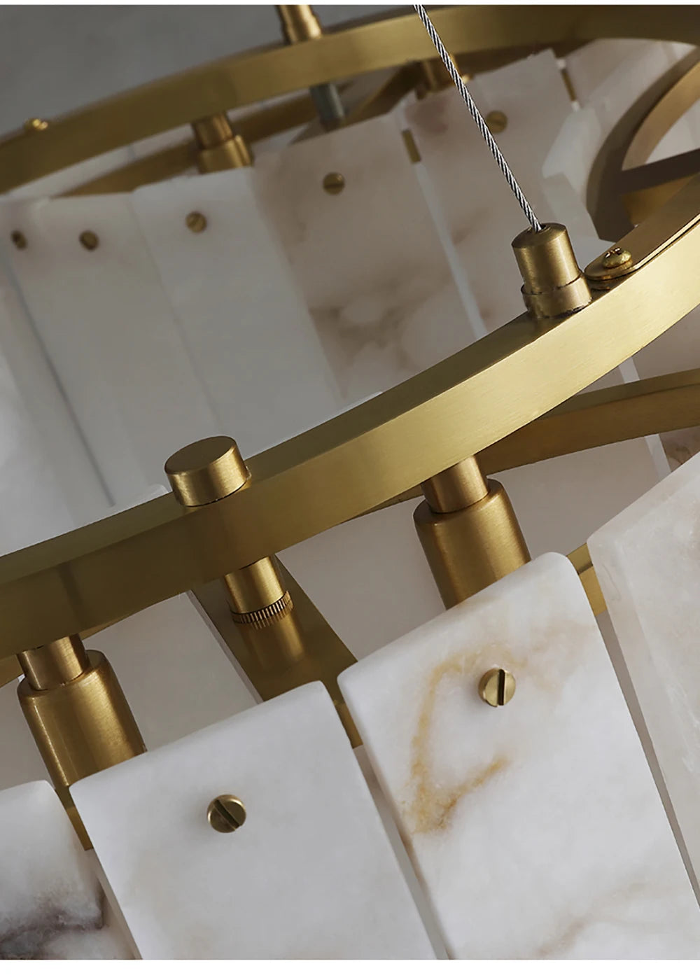 Modern Light Luxury Natural Marble Ceiling Pendant Lamps Home Decor Appliance Hanging Lamps Brushed Matte Gold Lighting