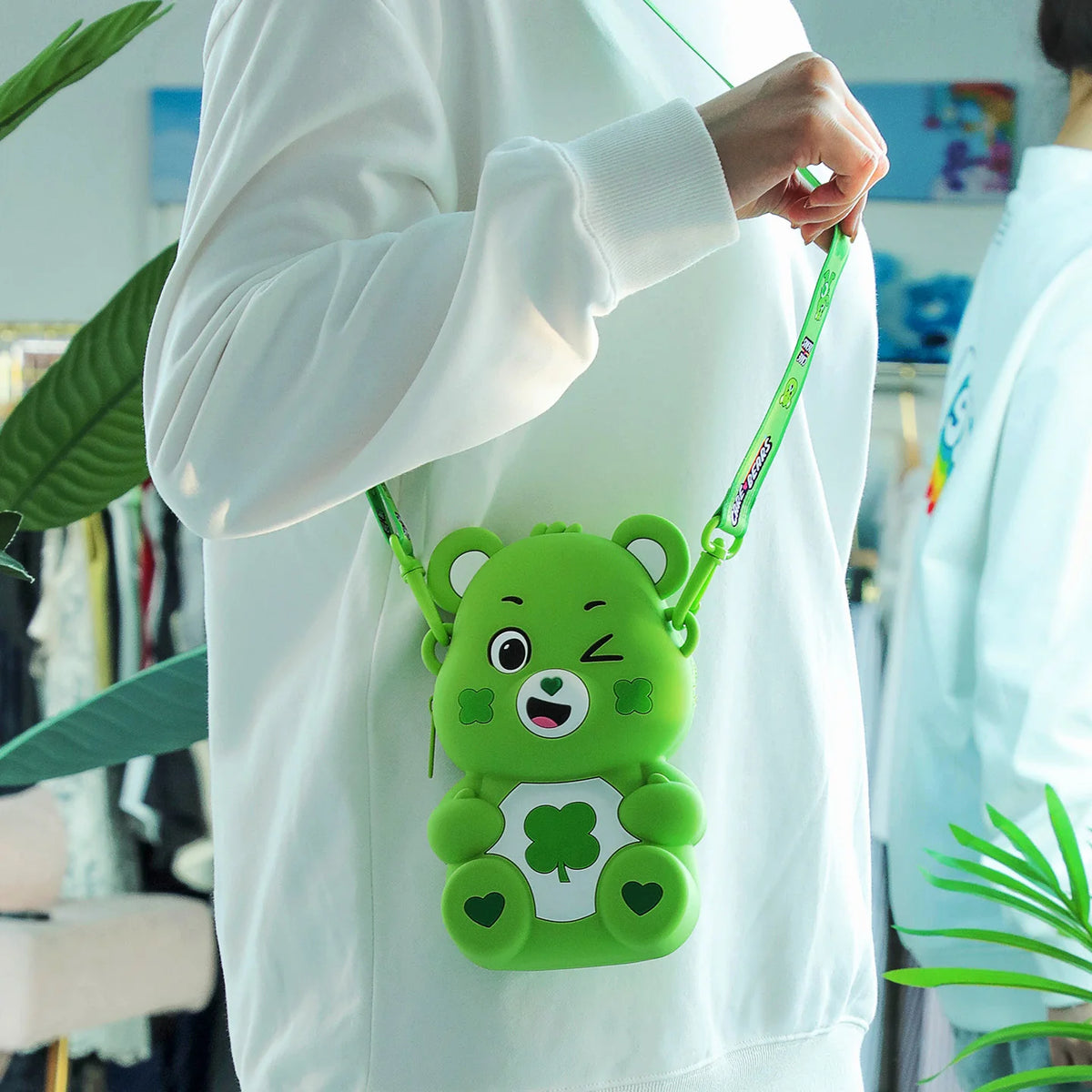 Care Bears Silicone Crossbody Bag Cute Cartoon Doll Storage Purse Coin Pouch Phone Bag Mini Single Shoulder Backpack Kawaii Gift