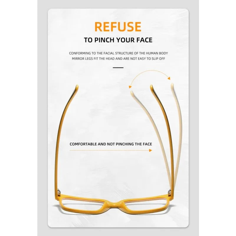Fashion Double Color Women Cat Eye Glasses Frame Retro TR90 Clear Anti-Blue Light Eyewear Men Optical Blue Yellow Frame