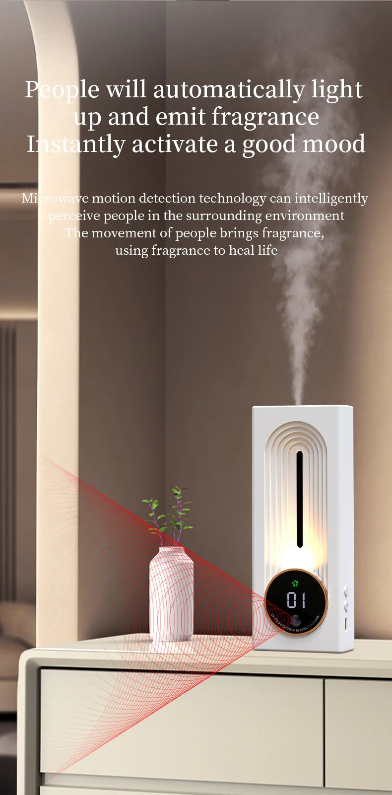2026 New Wall-mounted Sensor Aroma Diffuser Automatic Aroma Sprayer Intelligent Aroma Diffuser