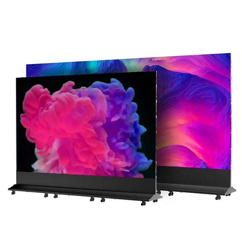 Outdoor vertical led folding poster screen movable double-sided screen display promotion LED display