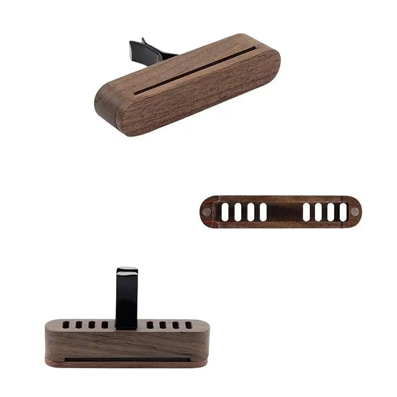 NEW Wood Car Air Vent Diffuser Refillable, Car Fragrance Clip Diffuser, Car Aromatherapy Diffuser Long-Lasting Home Fragrance