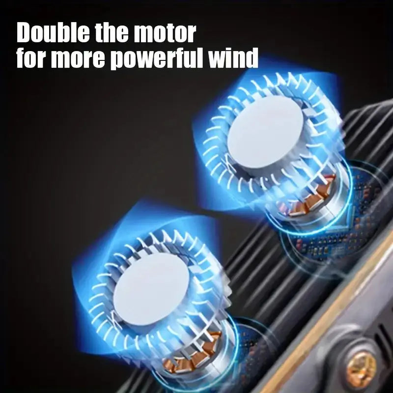 Portable USB Fan | 5 Speeds, 720° Swivel, Quiet Cool Breeze, Air Circulation, Indoor/Outdoor Use, Ideal For Home, Office, Travel - Beauty