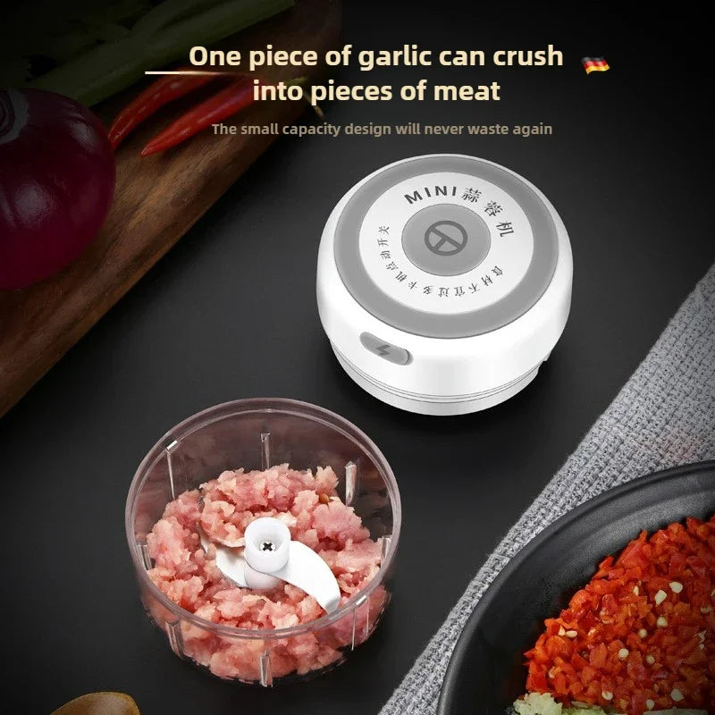 Electric Mini Garlic Chopper 100/250ML USB Vegetable Onion Chopper baby food processor Portable Small Food Processor