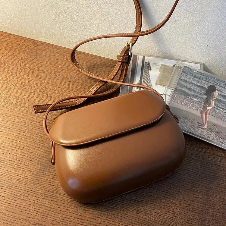 Candy Color Women's Saddle Shoulder Bag Casual Portable Female Small Clutch Handbags Sweet Fashion Ladies Purse Crossbody Bags