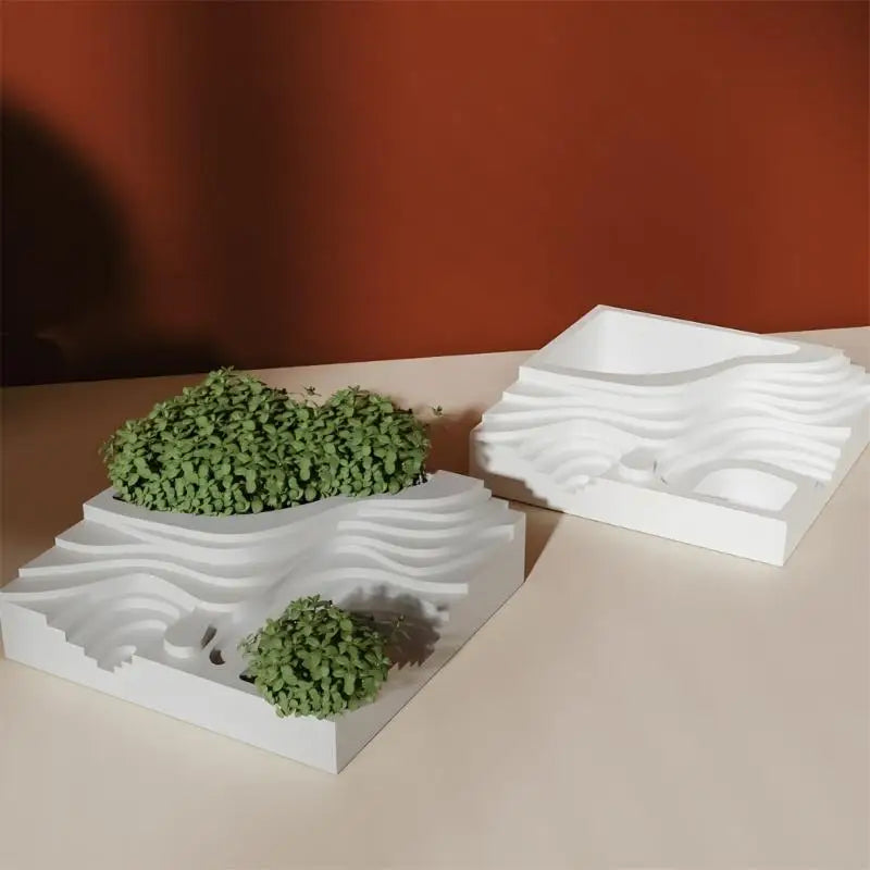 terraced planter silicone mold terraced mold for diy crafts home decors flower pot silicone molds cement planters gypsum pen