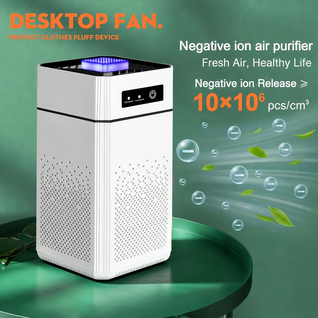 Portable Air Purifier Equipped with H13-Grade True HEPA Filter And Activated Carbon Filter, a Silent USB Air Purifier Capable