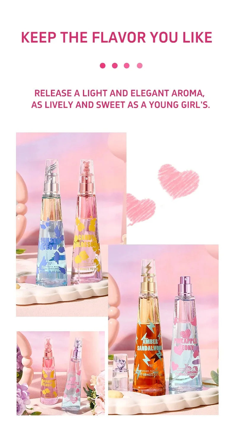 Women's Body Deodorant Spray, Southeast Asian Perfume Middle East Long-lasting Scent Floral and Fruit Scent 88ml Girl Gifts