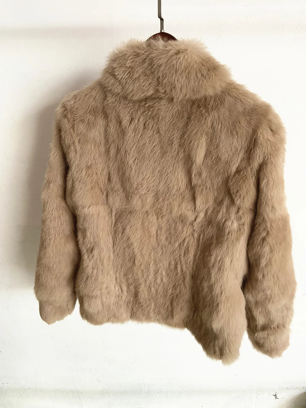 Natural Rabbit Fur Coat Women Winter Jacket Real Leather And Fur Bolero Women's Clothing Female Outerwears With 2025 Black Cold