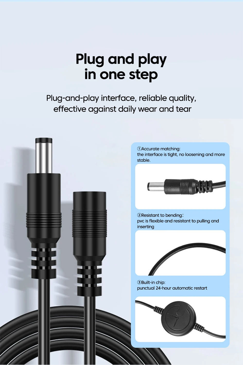 WiFi Router Reset Rebooter Automatic Restart Cable 72 Hours For WiFi Bridge/Cat/Router/Repeater Rebooter Off Reset Control Line